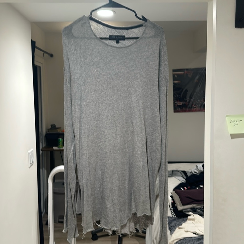 Rag & Bone long sleeve grey tee